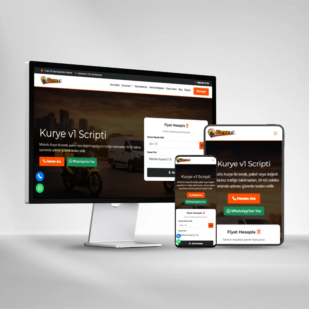 Kurye V1 Web Sitesi Scripti