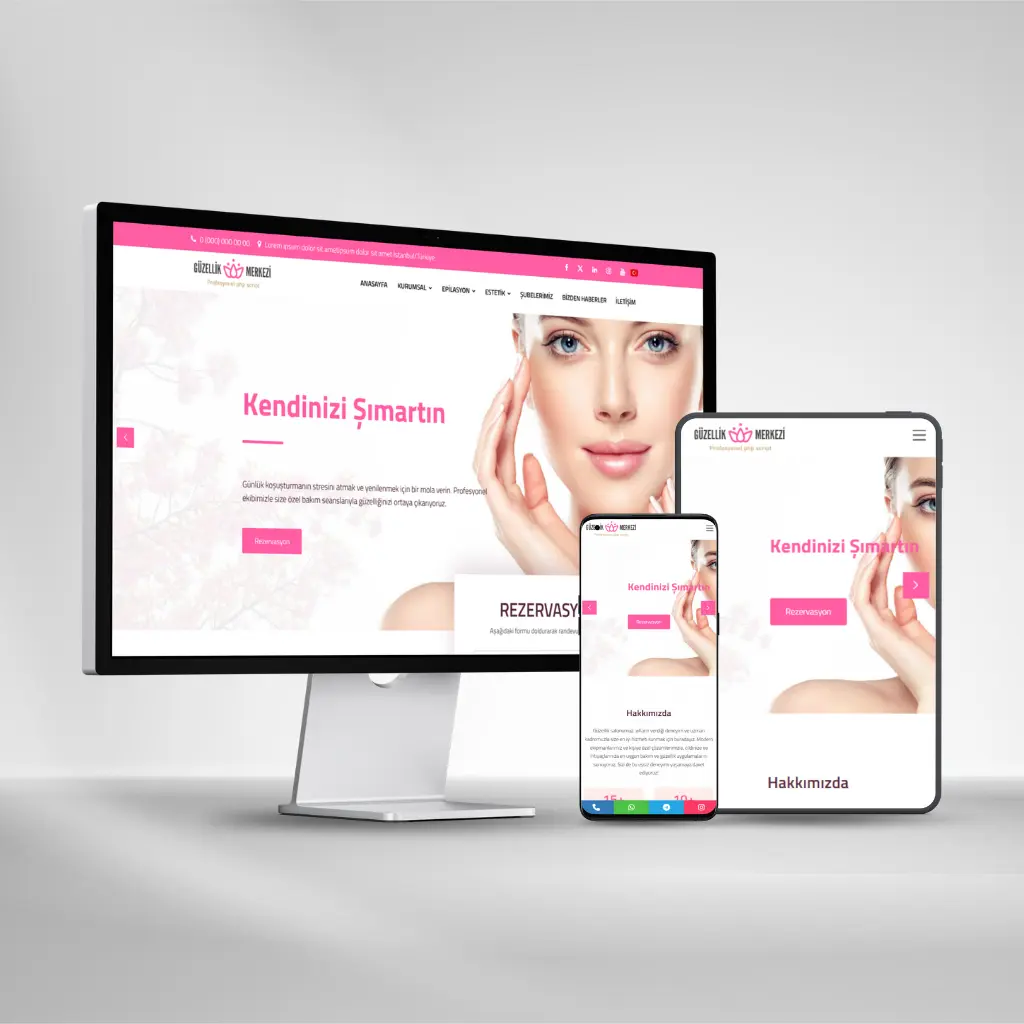 Kuaför, Güzellik, Spa Web Sitesi v3